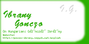 ibrany gonczo business card